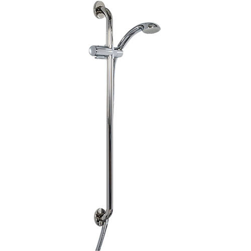 Larger image of Bristan Commercial Grab Rail / Slide Rail Shower Kit (Stainless Steel).