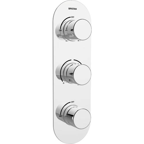 Larger image of Bristan Exodus Concealed Shower Valve (2 Outlets, Chrome).