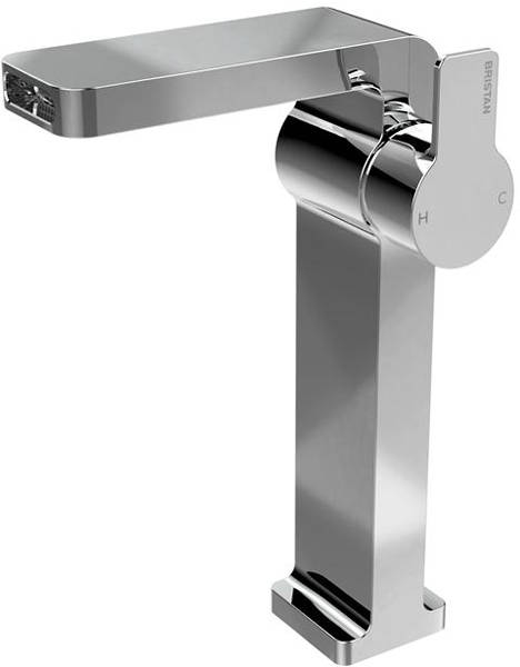 Larger image of Bristan Exodus Waterfall Tall Basin Mixer Tap (Chrome).