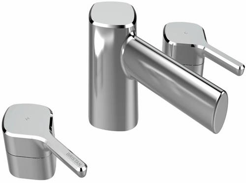 Example image of Bristan Flute 3 Hole Basin & Bath Filler Tap Pack (Chrome).