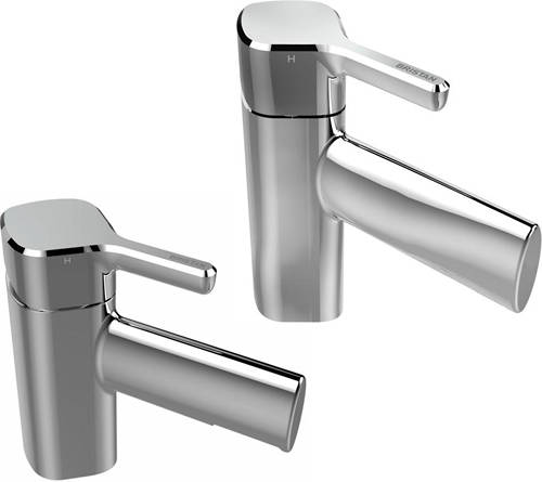 Larger image of Bristan Flute Mono Basin Mixer & 1 Hole Bath Filler Tap Pack (Chrome).