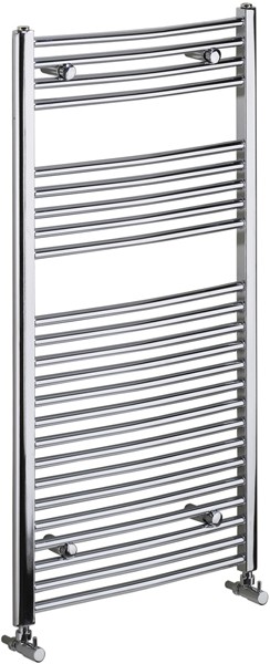 Larger image of Bristan Heating Gina Curved Bathroom Radiator (Chrome). 600x700mm.