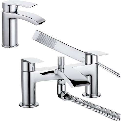 Larger image of Bristan Glide Basin & Bath Shower Mixer Tap Pack (Chrome).