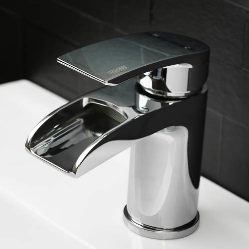 Example image of Bristan Glide Waterfall Basin & Bath Shower Mixer Tap Pack (Chrome).