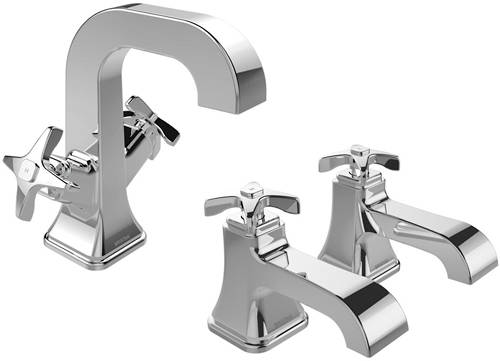 Larger image of Bristan Glorious Mono Basin & Bath Taps Pack (Chrome).