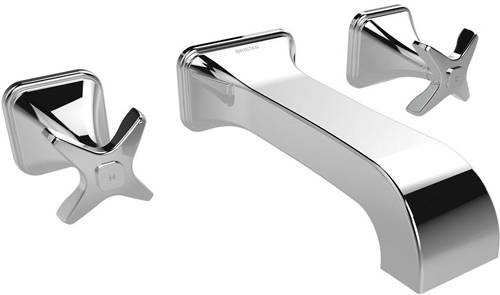 Larger image of Bristan Glorious Wall Mounted Bath Filler Tap (Chrome).