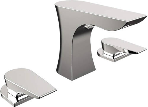 Example image of Bristan Hourglass 3 Hole Basin & Bath Filler Taps Pack (Chrome).