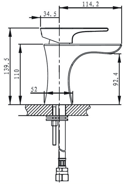 Technical image of Bristan Hourglass 5 Hole Bath Shower Mixer & Basin Tap Pack (Chrome).