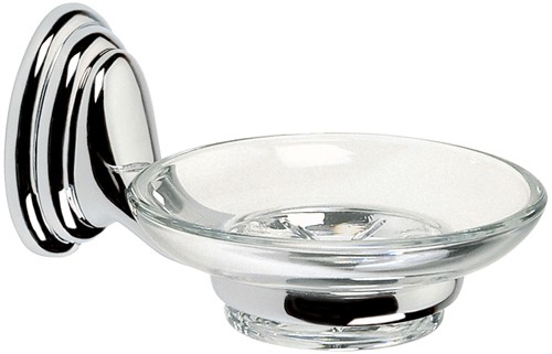 Larger image of Bristan Java Glass Soap Dish (Chrome).