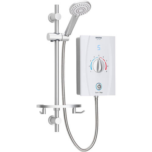 Larger image of Bristan Joy Thermostatic BEAB Electric Shower With Standard Kit 8.5kW (White).