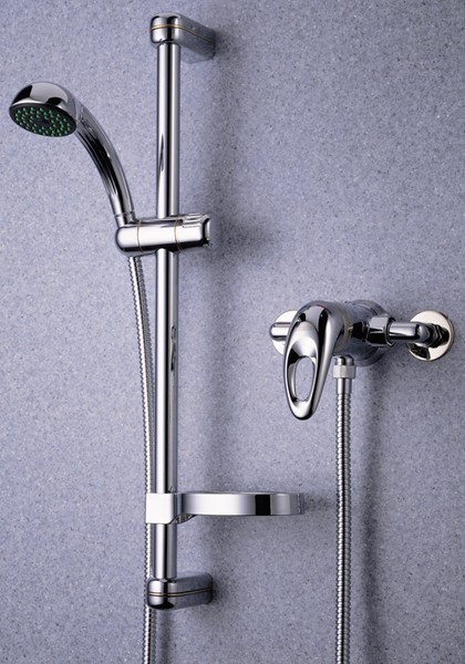 Larger image of Bristan Java Exposed Manual Shower Valve With Riser Rail (Chrome).