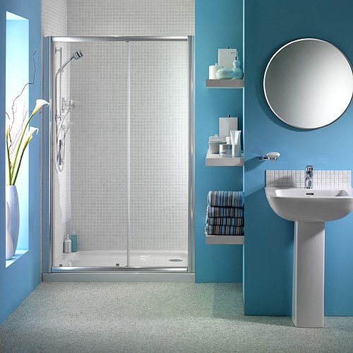 Example image of Bristan Java 1200mm Sliding Shower Door (Left Handed, Silver).