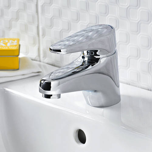 Example image of Bristan Jute Basin Mixer Tap With Pop Up Waste (Chrome).