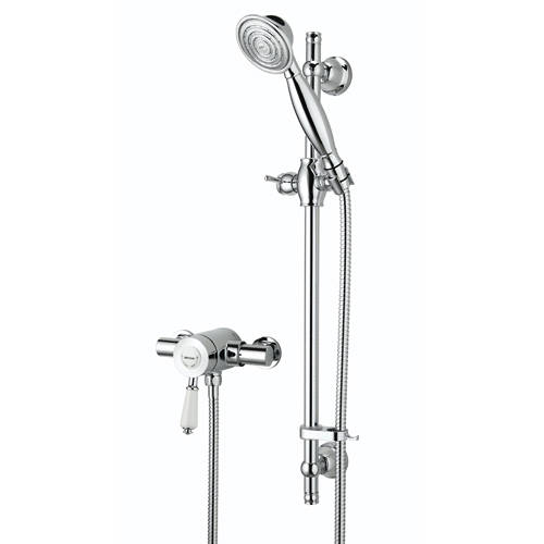 Larger image of Bristan Colonial Mini Exposed Shower Valve & Slide Rail Kit (Chrome).