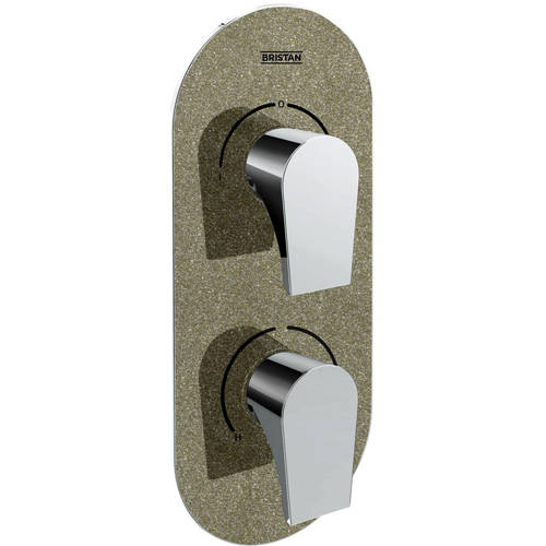 Larger image of Bristan Hourglass Concealed Shower Valve (2 Outlets, Champagne)