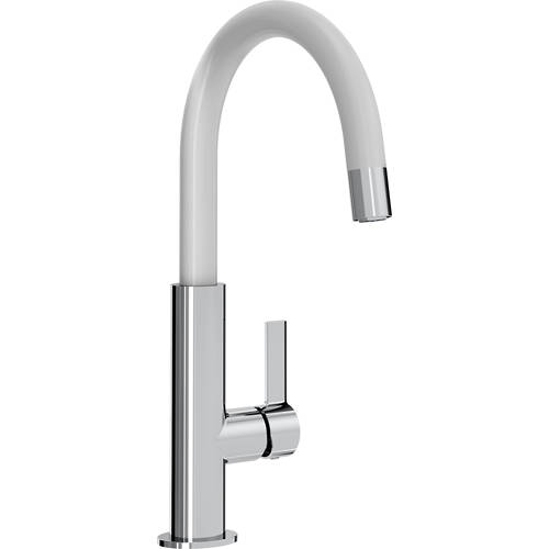 Example image of Bristan Kitchen Melba Mixer Kitchen Tap (Chrome & White).