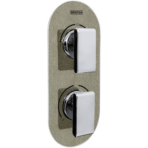 Larger image of Bristan Pivot Concealed Shower Valve (2 Outlets, Champagne Shimmer).