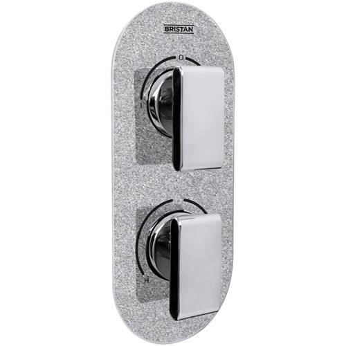 Larger image of Bristan Pivot Concealed Shower Valve (2 Outlets, Silver Sparkle).