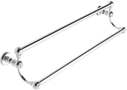 Larger image of Bristan 1901 Double 24" Towel Rail, Chrome Plated.