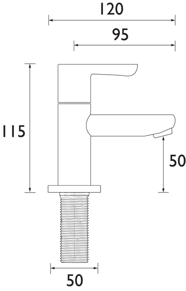 Technical image of Bristan Nero Basin & Bath Tap Pack (Pairs, Chrome).