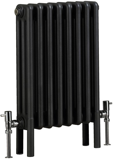 Larger image of Bristan Heating Nero 3 Column Bathroom Radiator (Gun Metal). 400x600mm.