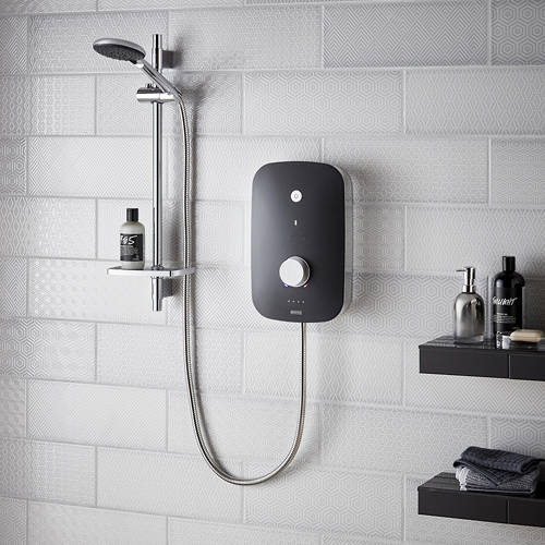 Example image of Bristan Noctis Electric Shower 9.5kW (Black & Chrome).