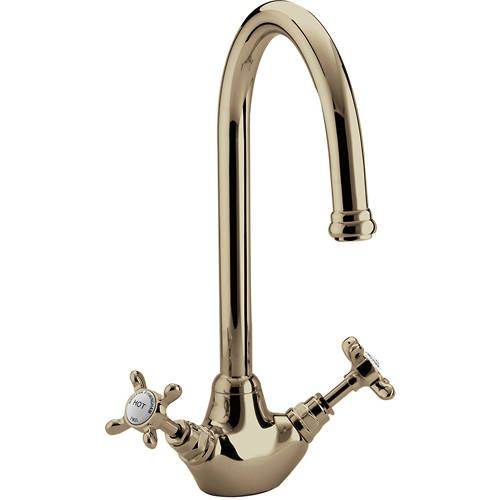 Larger image of Bristan 1901 Easy Fit Mixer Kitchen Tap (Gold).
