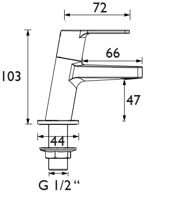 Technical image of Bristan Pisa Basin & Bath Tap Pack (Pairs, Chrome).