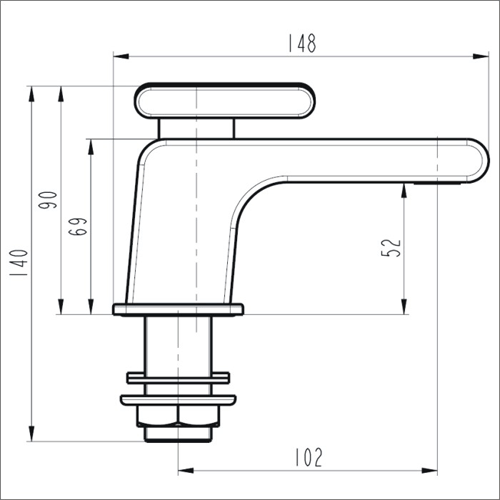 Technical image of Bristan Pivot Bath Taps (Chrome).