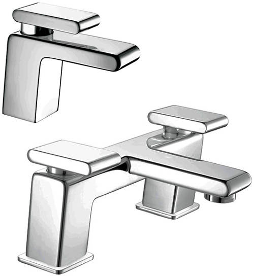 Larger image of Bristan Pivot Basin & Bath Filler Taps Pack (Chrome).