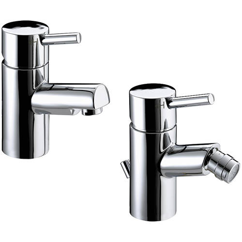 Larger image of Bristan Prism Basin & Bidet Tap Pack (Chrome).