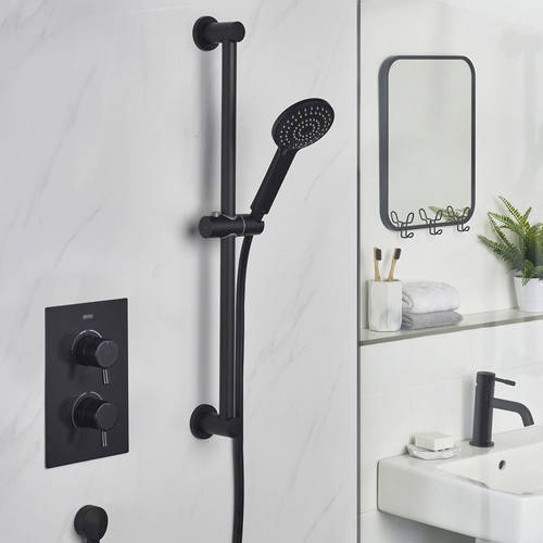 Larger image of Bristan Prism Thermostatic Shower Package (Black).