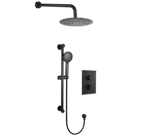 Example image of Bristan Prism Thermostatic Shower Package (Black).