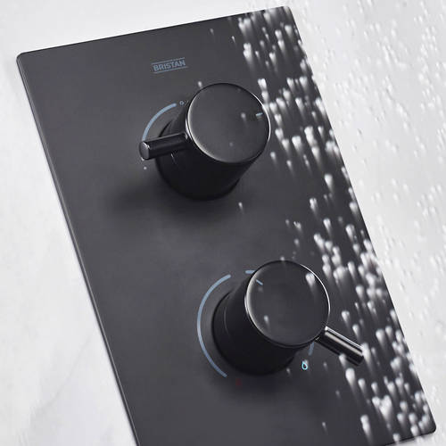 Example image of Bristan Prism Thermostatic Shower Package (Black).