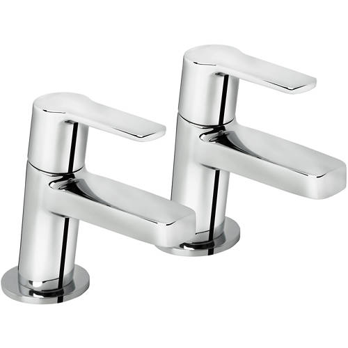 Larger image of Bristan Pisa Basin Taps (Pair, Chrome).