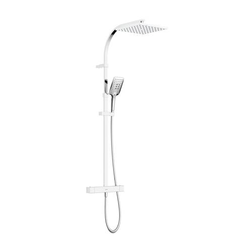 Example image of Bristan Qubo Bar Thermostatic Shower Valve & Rigid Riser Kit (Chrome) CLEARANCE.