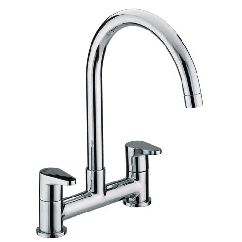 Larger image of Bristan Quest Deck Mixer Kitchen Tap (Chrome).