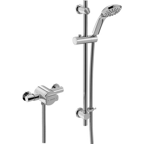 Larger image of Bristan Quest Exposed Shower Valve With Slide Rail Kit (Chrome).