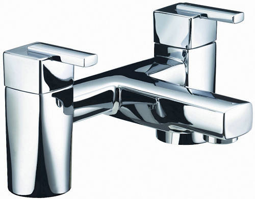 Example image of Bristan Qube Basin & Bath Filler Taps Pack (Chrome).