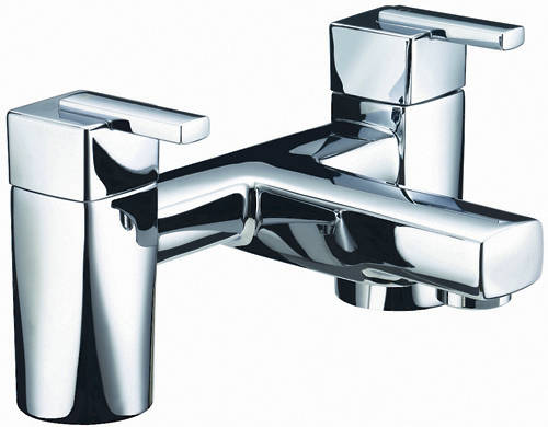 Example image of Bristan Qube Tall Basin & Bath Filler Taps Pack (Chrome).