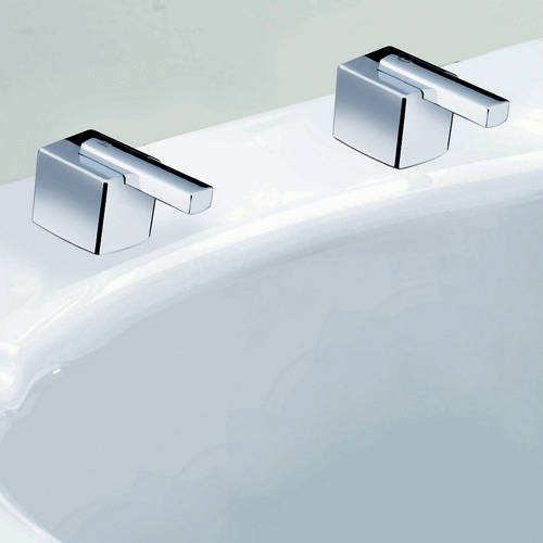 Larger image of Bristan Qube 3/4" Side Tap Valves (Chrome).