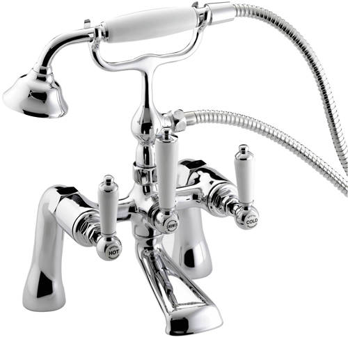 Example image of Bristan Renaissance Mono Basin & Bath Shower Mixer Taps Pack (Chrome).