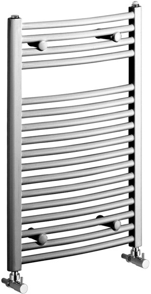 Larger image of Bristan Heating Rosanna Curved Bathroom Radiator (Chrome). 500x1450mm.