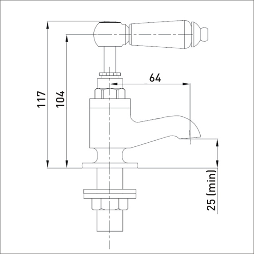 Technical image of Bristan Renaissance Vanity Basin Taps (Chrome).