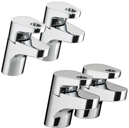 Larger image of Bristan Synergy Basin & Bath Tap Pack (Chrome).