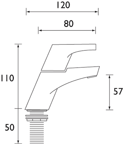 Technical image of Bristan Synergy Basin & Bath Tap Pack (Chrome).