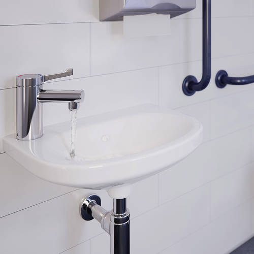 Example image of Bristan Commercial Thermostatic Basin Mixer Tap With Short Lever (TMV3)