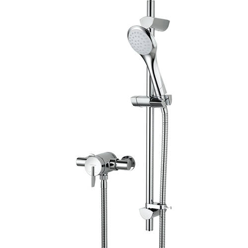 Larger image of Bristan Sonique Exposed Shower Valve With Slide Rail Kit (Chrome).
