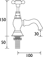 Technical image of Bristan Trinity Basin & Bath Taps Pack (Chrome).