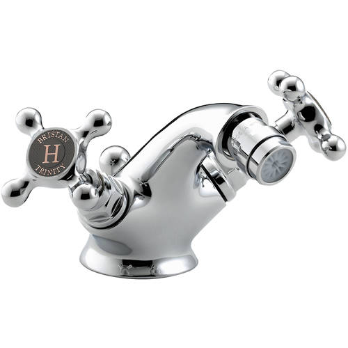 Larger image of Bristan Trinity Bidet Mixer Tap With Pop Up Waste (Chrome).